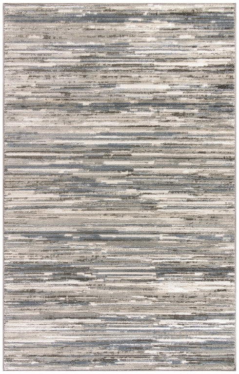 8' X 10' Cream Abstract Distressed Area Rug
